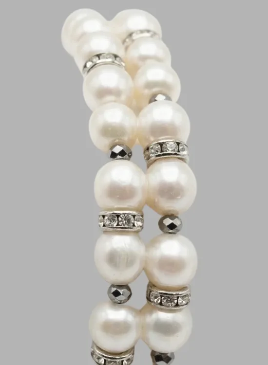 Pearl Majesty- Crystal-Accented Pearl Bracelet