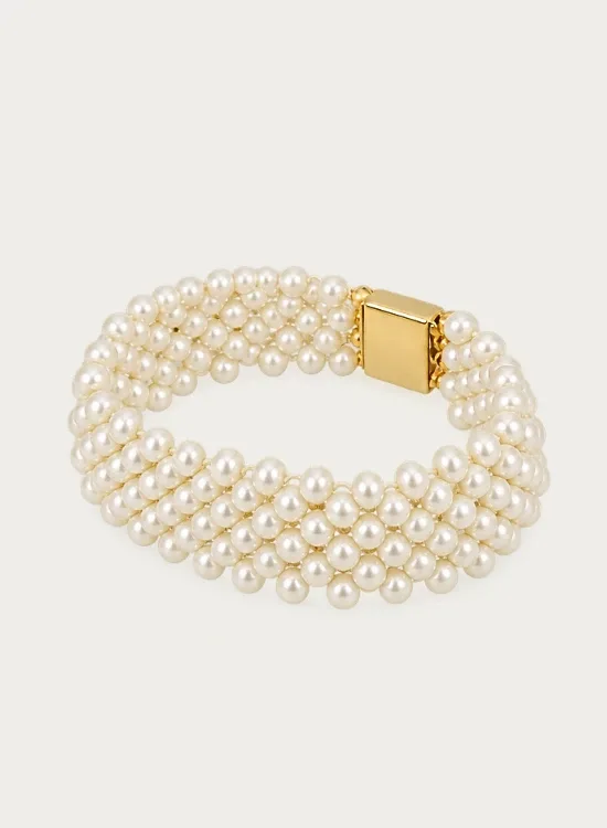 Pearl Empress- Handwoven Freshwater Ivory Bracelet